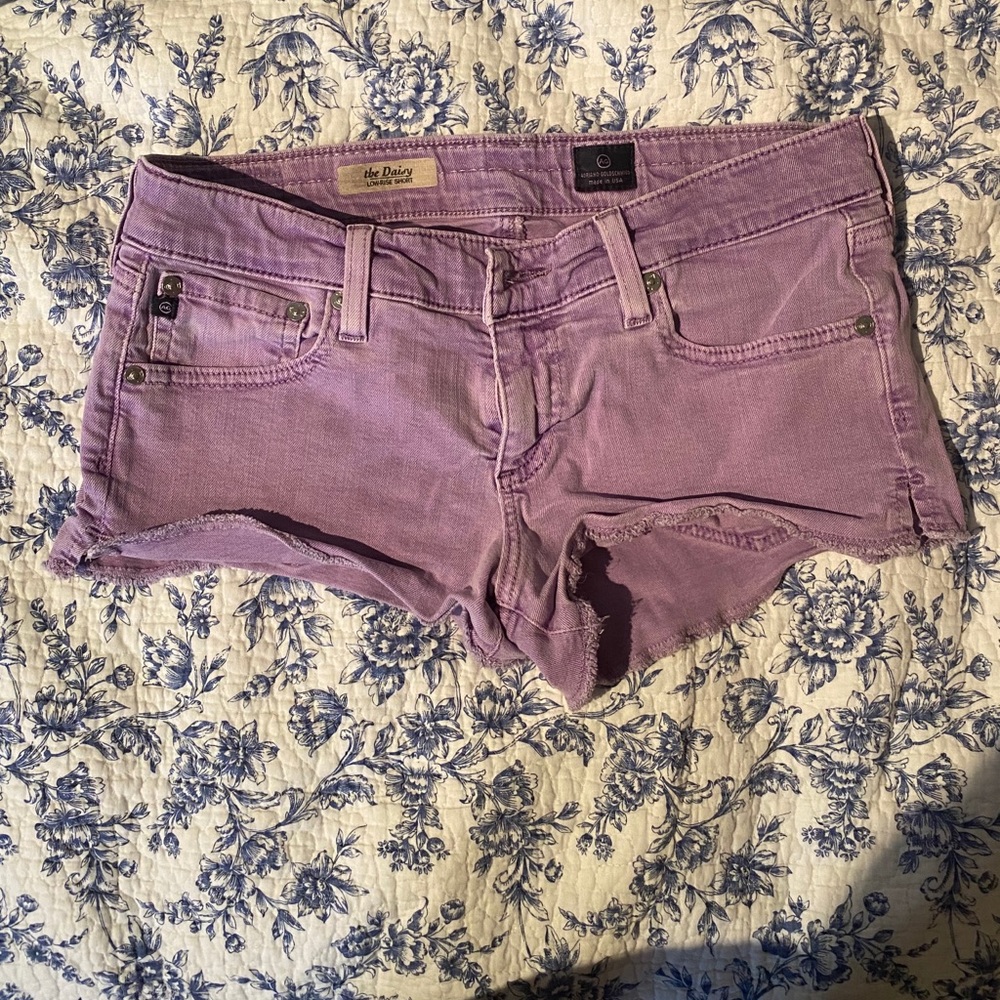AG Daisy purple jean shorts